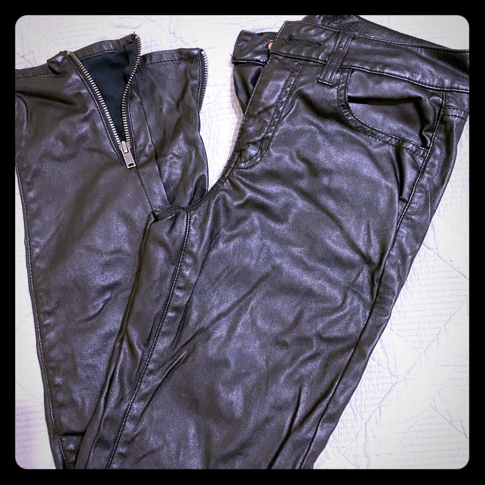American Eagle Black Leather Pants
